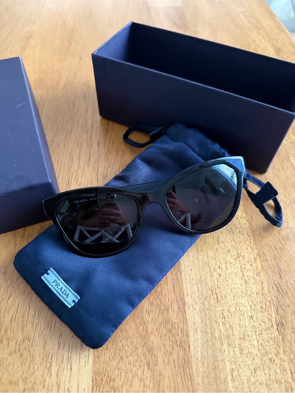 Authentic Prada Women’s Black Cat-Eye Sunglasses
